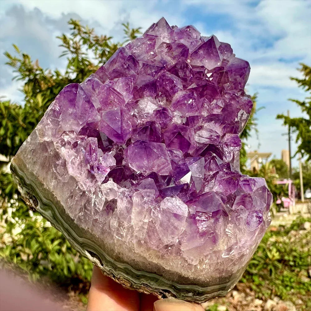 Purple Amethyst Cluster Heart-ToShay.org