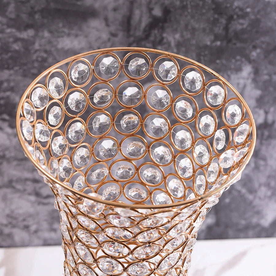 Crystal Bead Flower Vase-ToShay.org