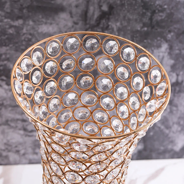 Crystal Bead Flower Vase-ToShay.org