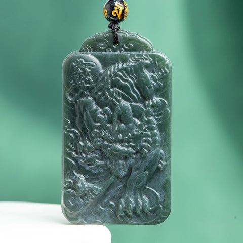 Green Jade Pixiu Pendant-ToShay.org