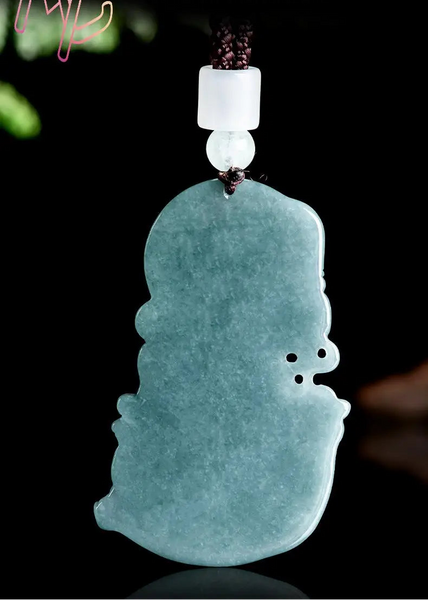 Green Jadeite Guan Gong Pendant-ToShay.org