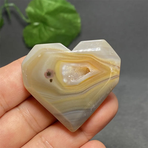 Blue Striped Agate Heart-ToShay.org