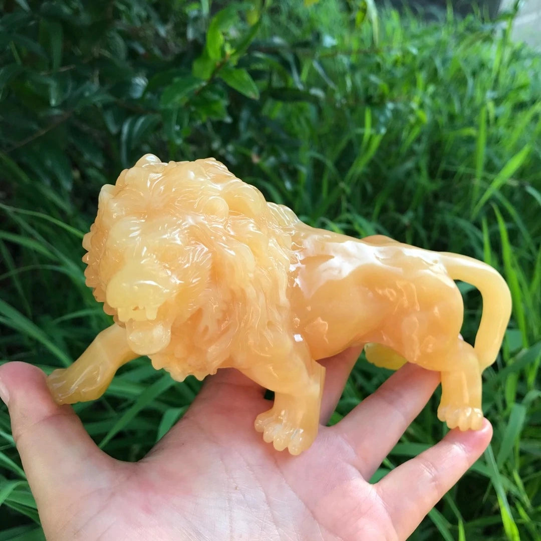 Yellow Calcite Topaz Lion-ToShay.org