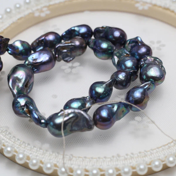 Blue Purple Pearl Beads-ToShay.org