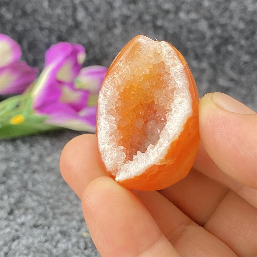 Red Agate Geode Crystal Egg-ToShay.org