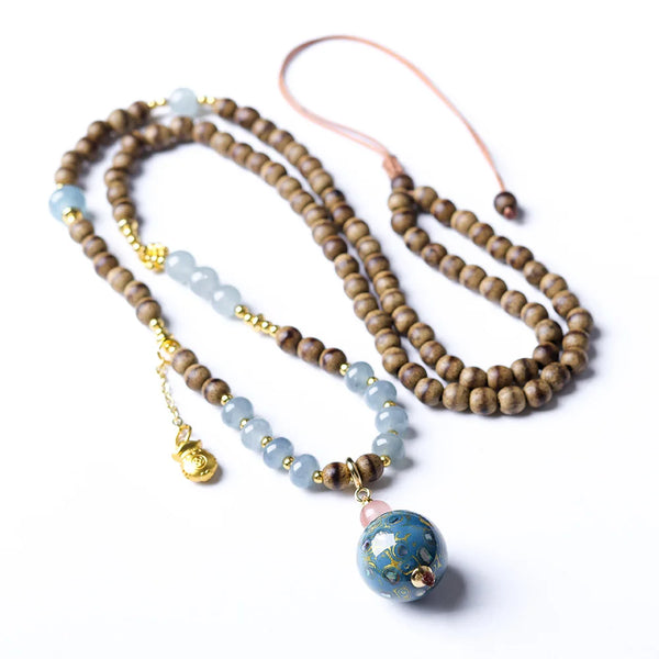 Brown Agarwood Necklace-ToShay.org