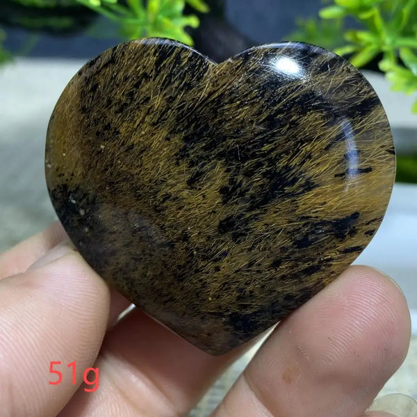 Black Hair Agate Heart-ToShay.org