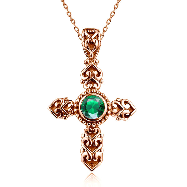 Mixed Gemstone Cross Pendants-ToShay.org