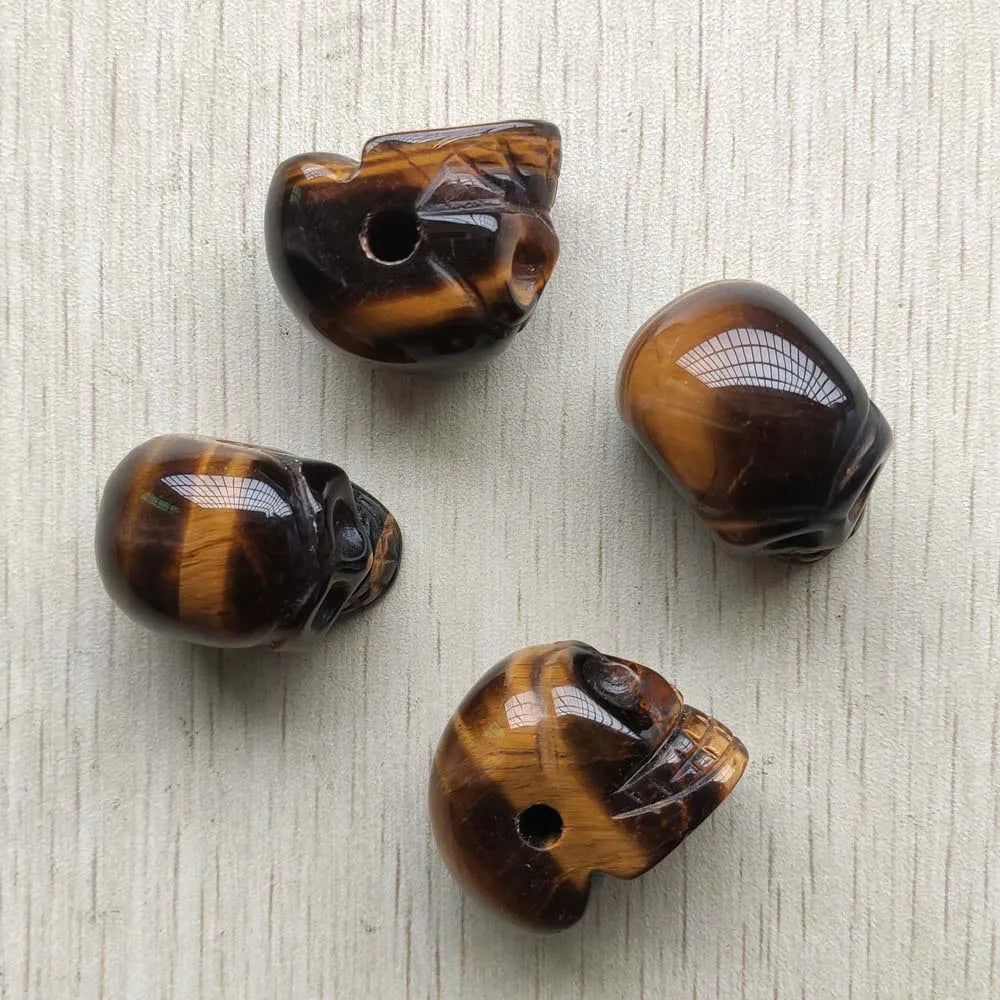 Yellow Tiger Eye Skull Beads-ToShay.org