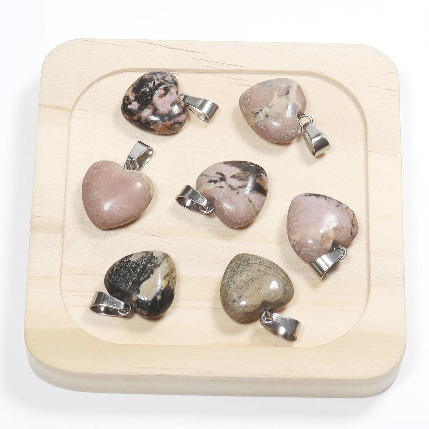 Mixed Crystal Heart Pendants-ToShay.org