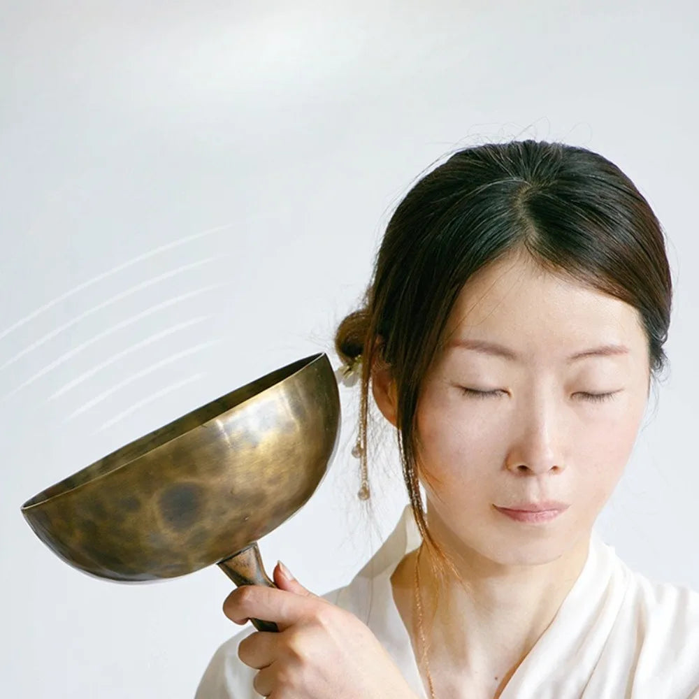 Copper Handle Singing Bowl-ToShay.org