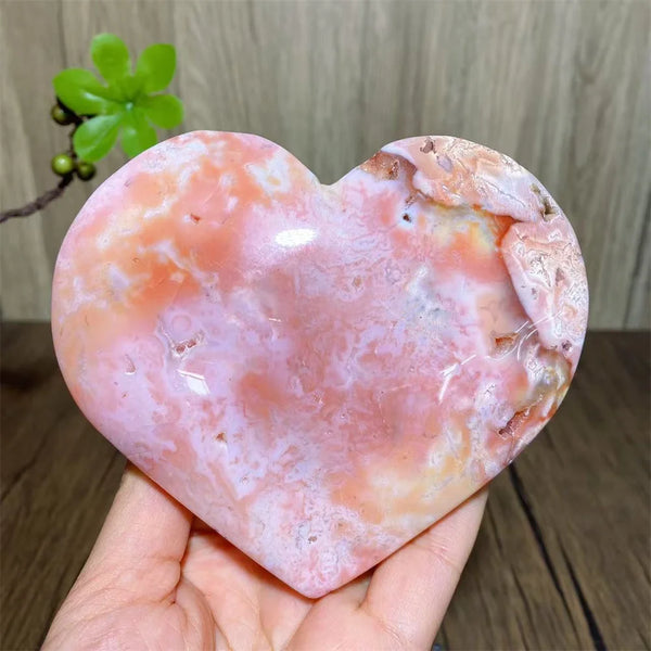 Pink Agate Druzy Heart-ToShay.org