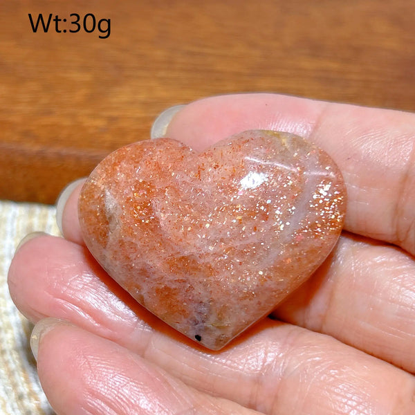 Orange Sunstone Heart-ToShay.org