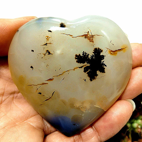 Yellow Moss Agate Heart-ToShay.org