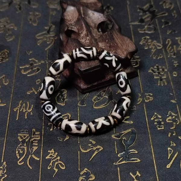 Tibetan Agate Dzi Bracelet-ToShay.org