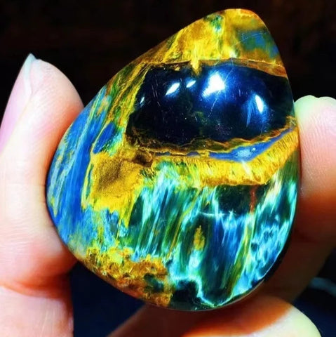 Yellow Blue Pietersite Pendant-ToShay.org