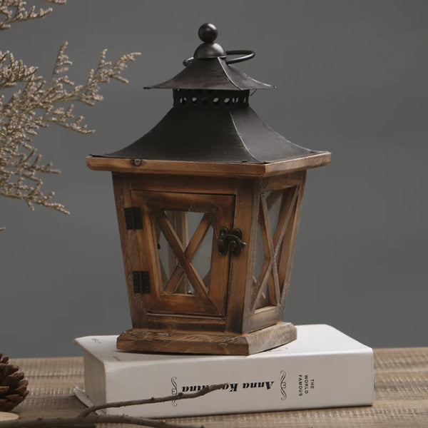 Wood Candle Lantern-ToShay.org