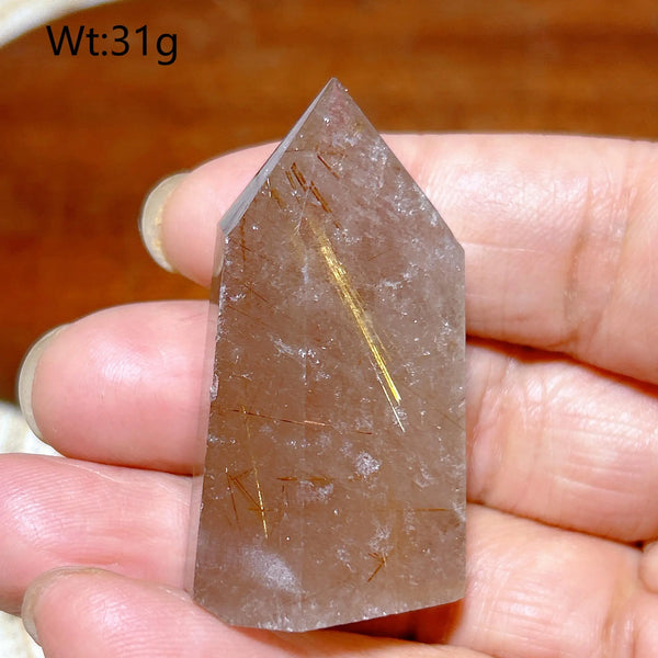 Gold Rutilated Crystal Point-ToShay.org