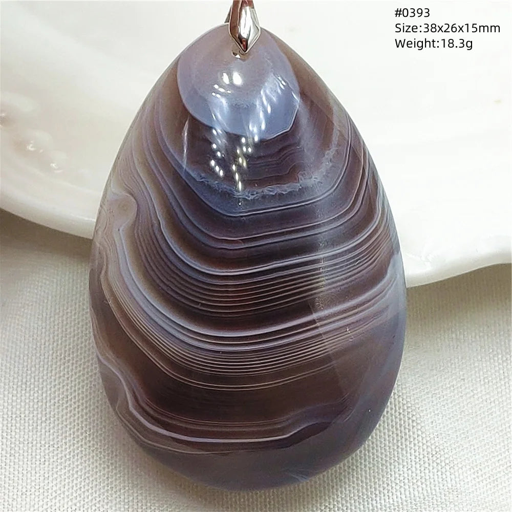 Grey Brown Agate Pendant-ToShay.org