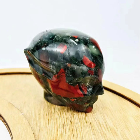 Green Blood Stone Alien Skull-ToShay.org