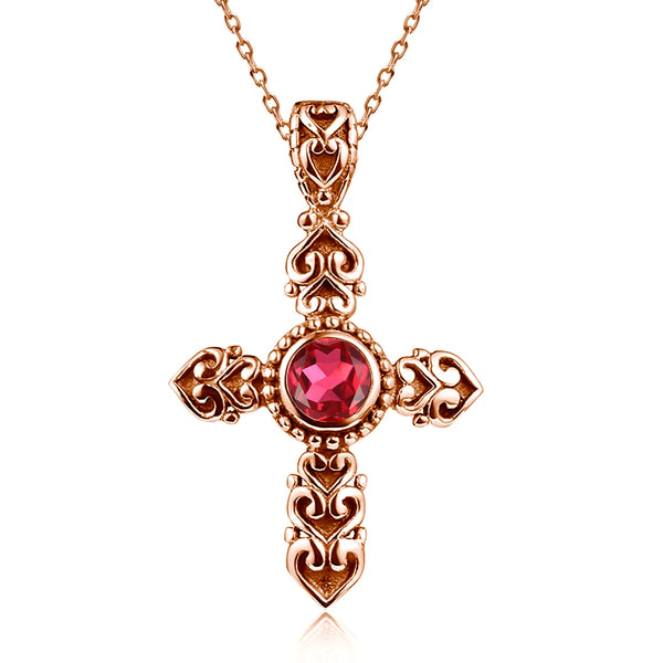 Mixed Gemstone Cross Pendants-ToShay.org
