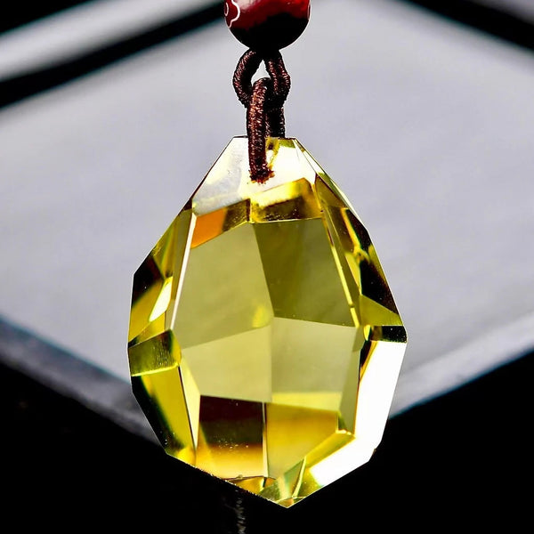 Yellow Citrine Quartz Pendant-ToShay.org