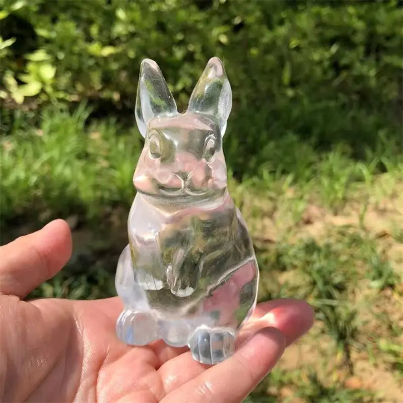 Clear Glass Crystal Rabbit-ToShay.org