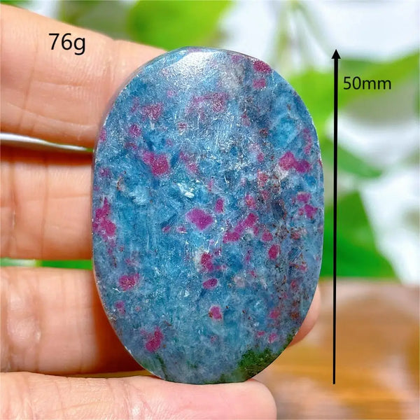 Red Ruby Zoisite Palm Stone-ToShay.org