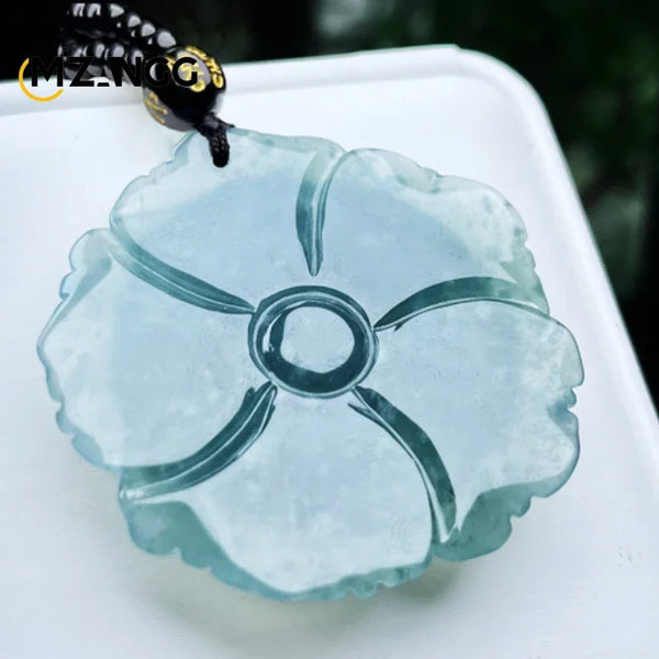 Green Jadeite Flower Pendant-ToShay.org