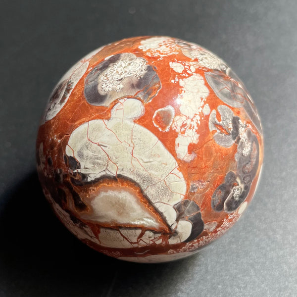 Orange Crazy Agate Ball-ToShay.org