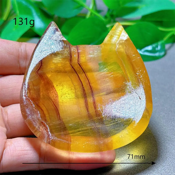 Yellow Fluorite Catface Bowl-ToShay.org