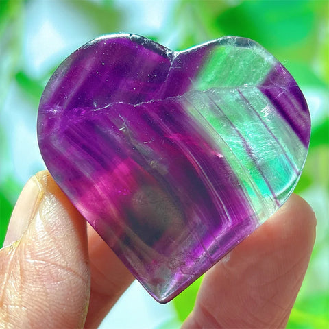 Rainbow Fluorite Heart-ToShay.org