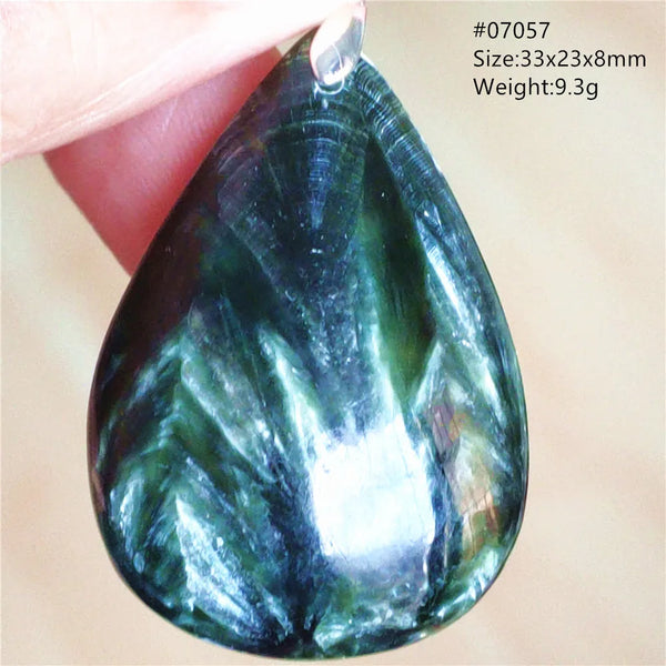 Green Seraphinite Pendant-ToShay.org