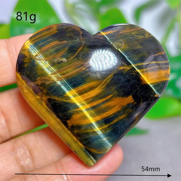 Yellow Blue Tiger Eye Heart-ToShay.org