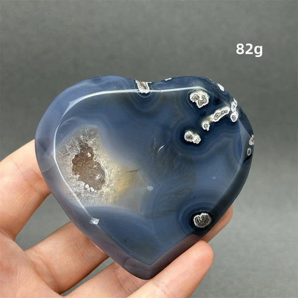 Grey Agate Geode Heart-ToShay.org