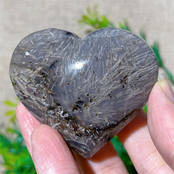 Yellow Hair Agate Heart-ToShay.org