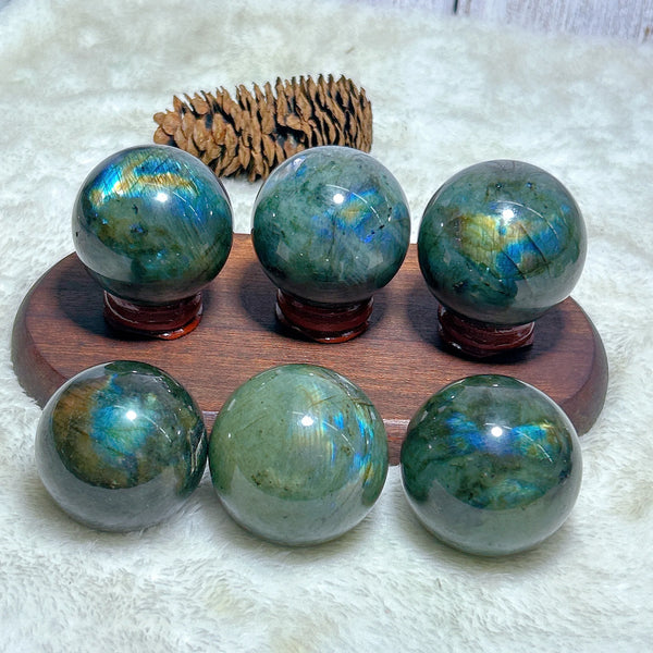 Blue Flash Labradorite Ball-ToShay.org