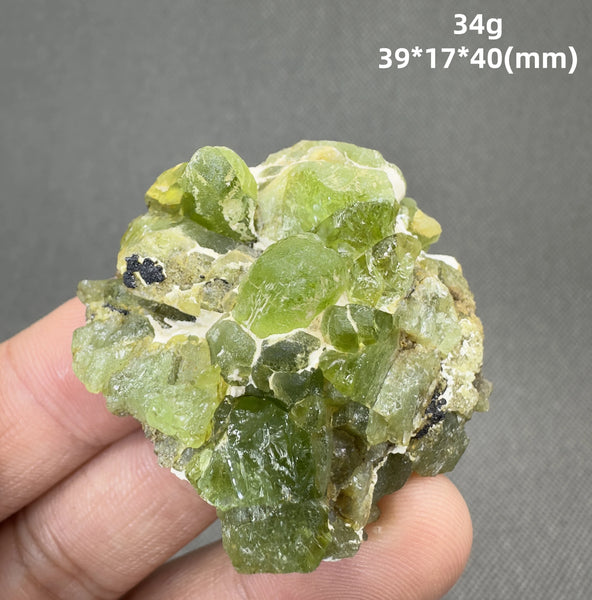 Green Peridot Olivine Crystal-ToShay.org