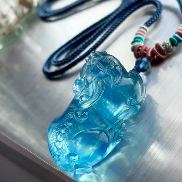 Blue Aquamarine Quartz Pi Xiu-ToShay.org