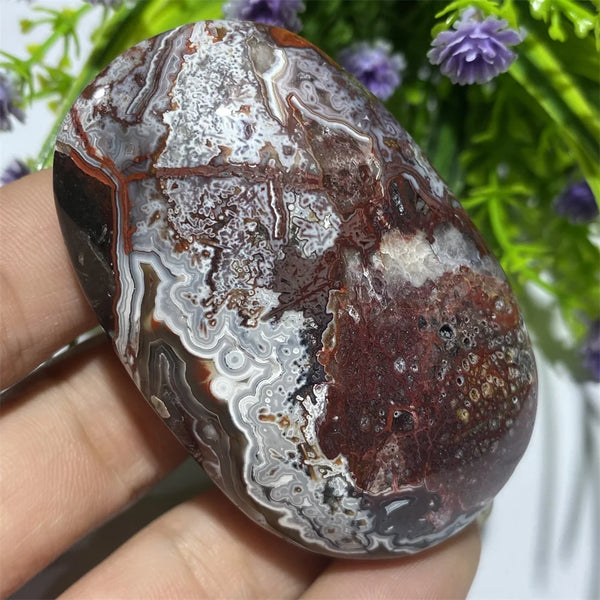 Red Agate Palm Stone-ToShay.org