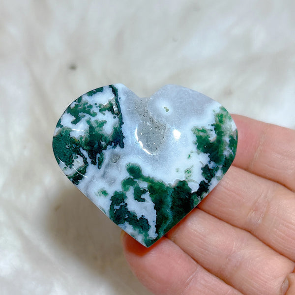 Green Moss Agate Heart-ToShay.org