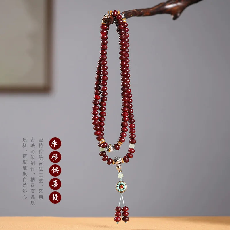 Red Cinnabar Buddha Beads-ToShay.org