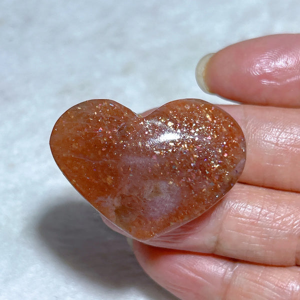 Orange Sunstone Heart-ToShay.org
