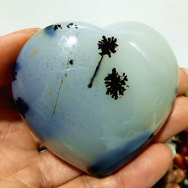 Yellow Moss Agate Heart-ToShay.org