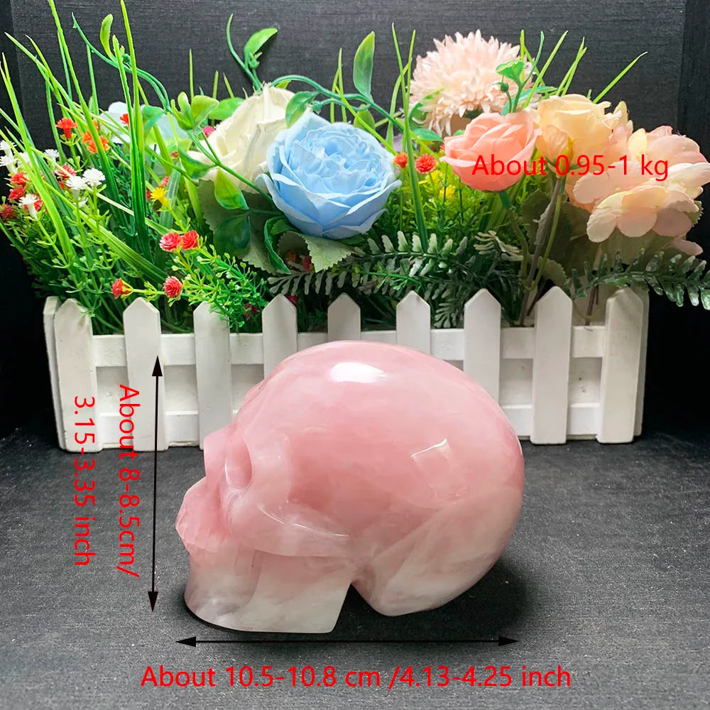 Pink Rose Quartz Skull-ToShay.org