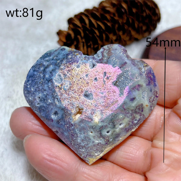 Purple Aura Sphalerite Heart-ToShay.org