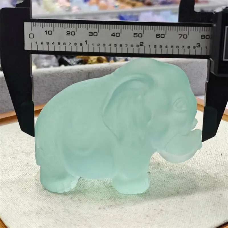 Green Melting Crystal Elephant-ToShay.org