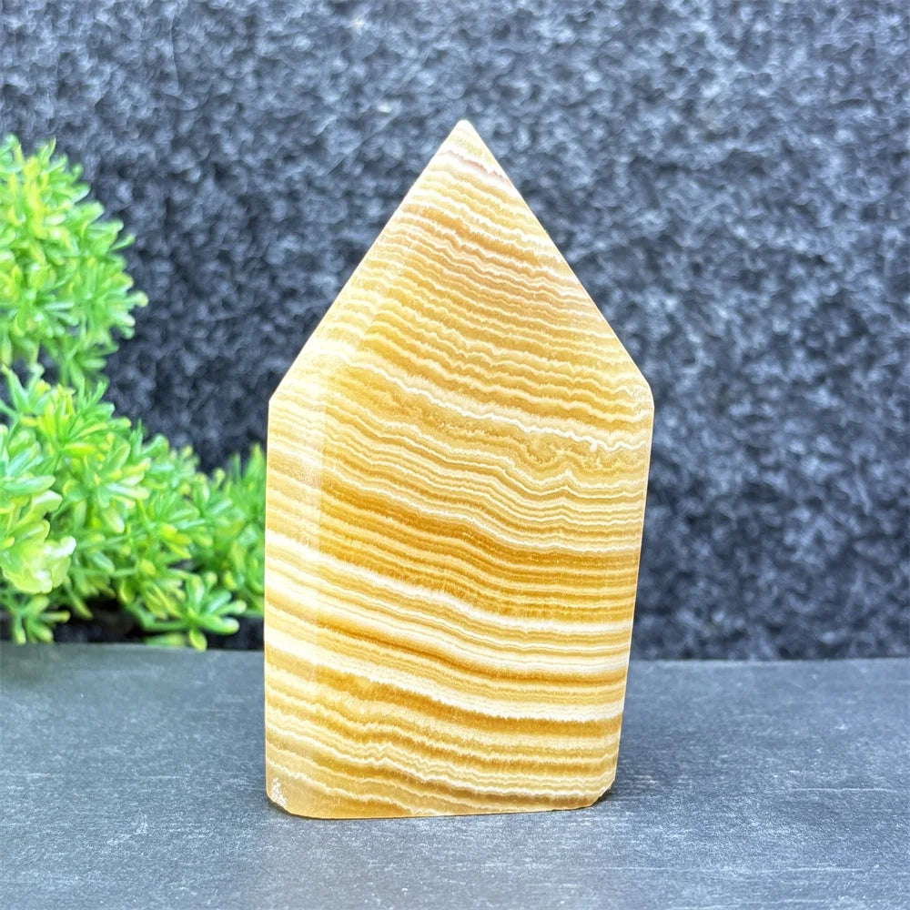 Yellow Striped Crystal Tower-ToShay.org