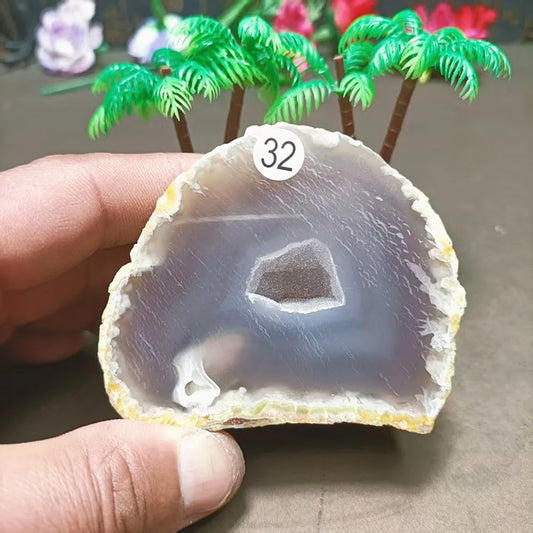 Grey Agate Quartz Crystal-ToShay.org
