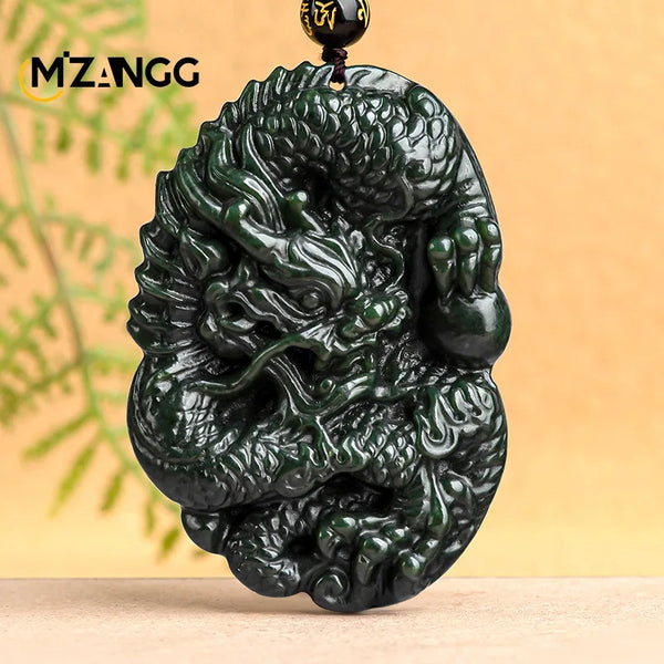 Green Jade Dragon Pendant-ToShay.org
